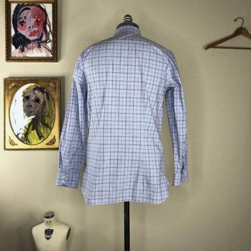 Ted Baker Button Down In Gridded Plaid - image 5